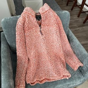 Women’s True Grit Pullover, Size Large, Color Coral